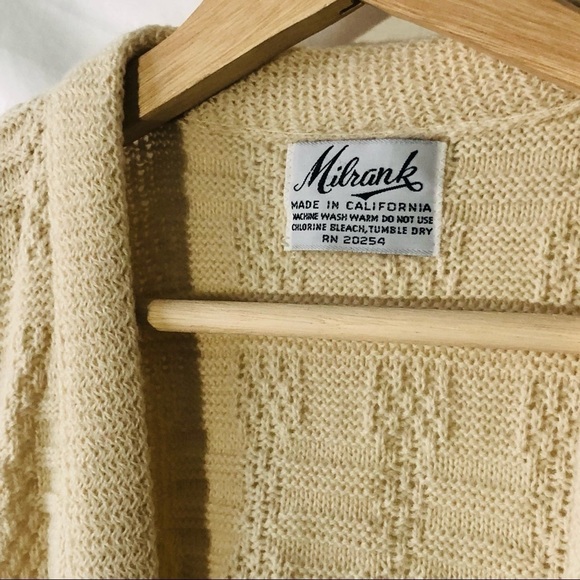 VINTAGE Milrank of California Knit Sweater Vest / M - Picture 2 of 8